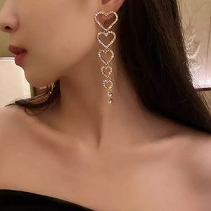 Heart drop earrings